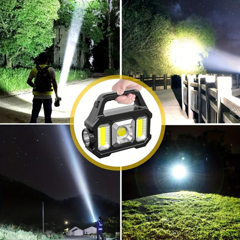 😎LINTERNA POWER BANK SOLAR 🌞 🔋 📱 + TIRAS LED RGB +ENVIO GRATIS💡🌞