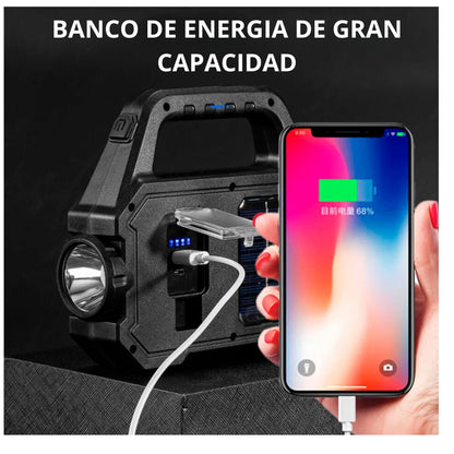 😎LINTERNA POWER BANK SOLAR 🌞 🔋 📱 + TIRAS LED RGB +ENVIO GRATIS💡🌞