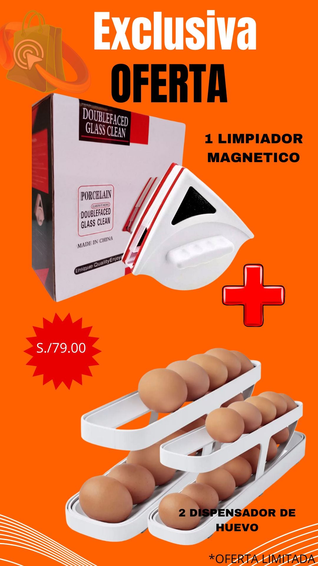 Limpiador Magnético + Dispensador Huevo